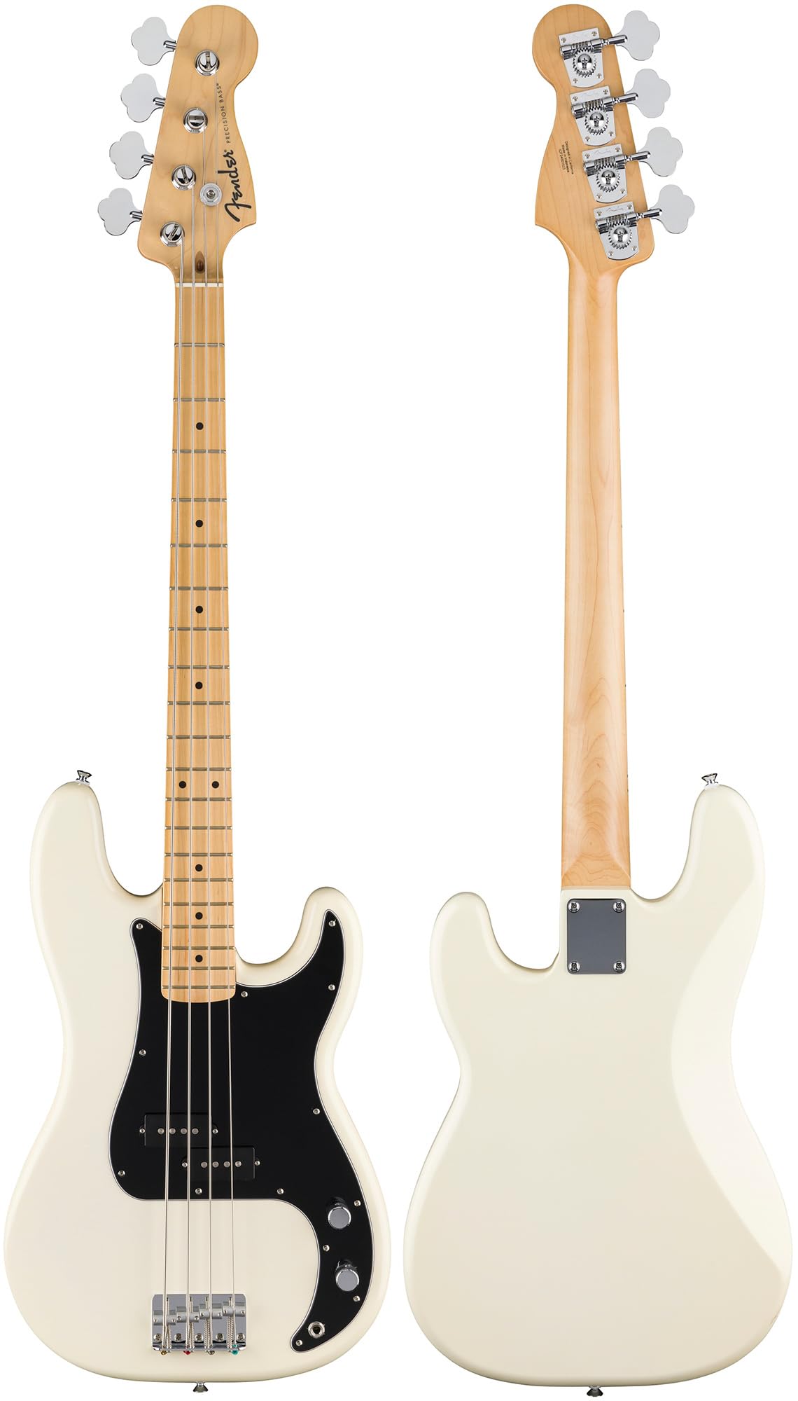 Fender Standard Precision Bass - Olympic White w/ Guitar Cleaning Kit