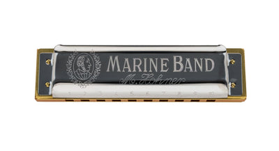 Hohner Marine Band 1896 Harmonica - Key of B Flat w/ Instructional Manual