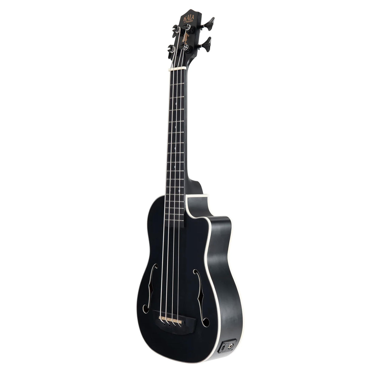 Kala UBASS-JYMN-BK-FS Black Journeyman Mahogany Fretted Acoustic-Electric U-Bass