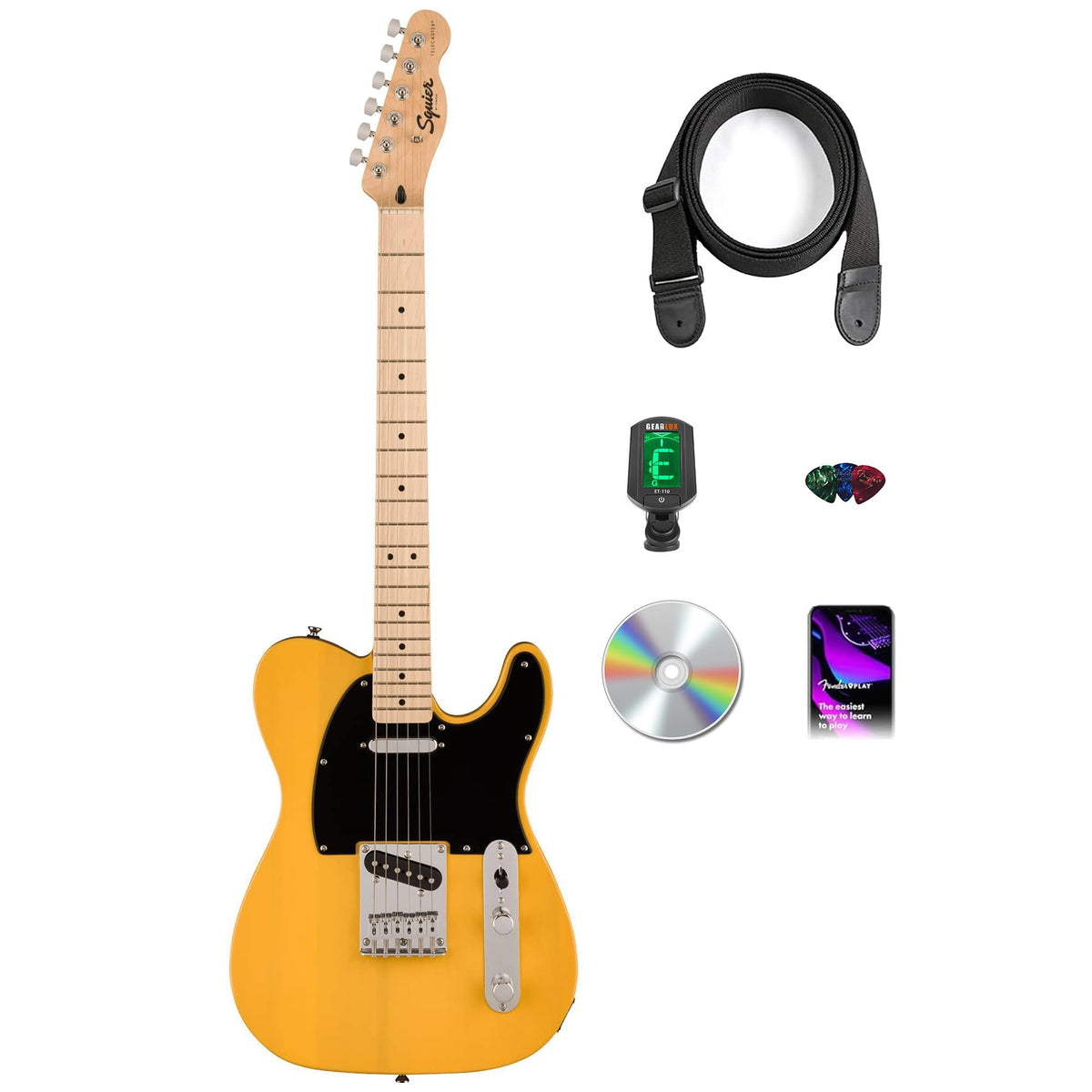 Fender Squier Sonic Telecaster - Butterscotch Blonde w/ Tuner