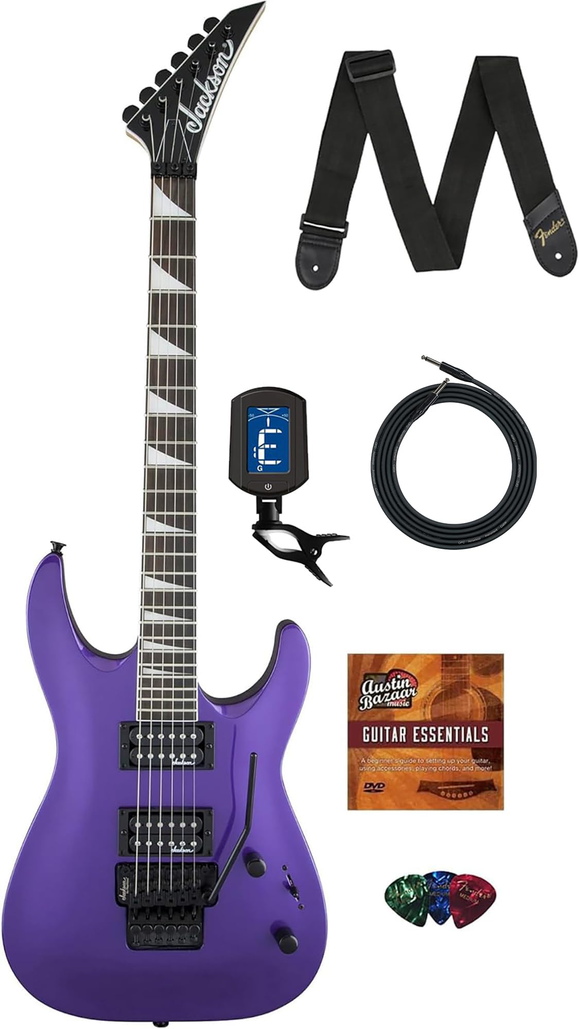Jackson Dinky Arch Top JS32 DKA Electric Guitar - Pavo Purple w/ Instrument Cable