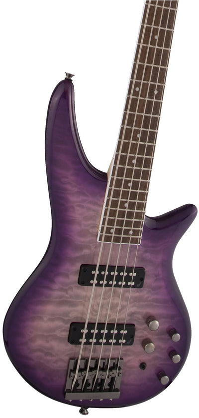 Jackson Spectra Bass JS3QV Bass Guitar - Purple Phaze w/ Instrument Cable