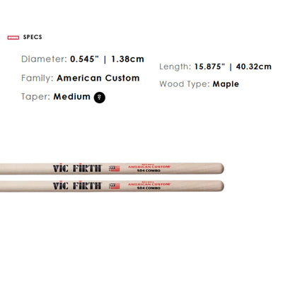 Vic Firth American Custom SD4 Combo Drumsticks