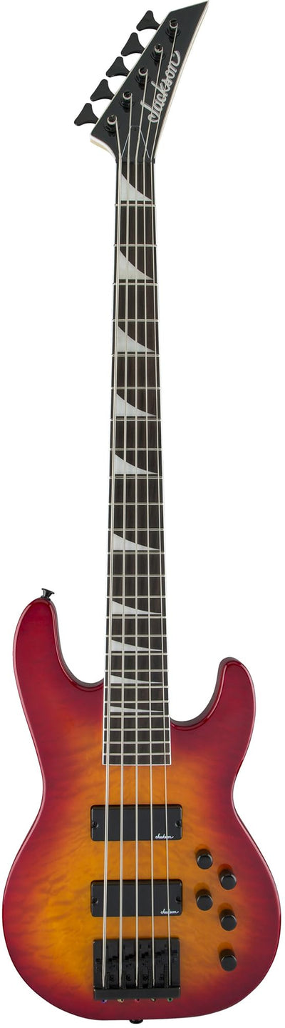 Jackson Concert Bass JS3VQ Bass Guitar - Cherry Burst w/ Instrument Cable