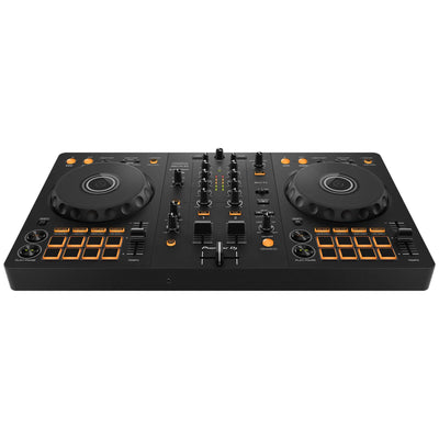 Pioneer DJ FLX4 2-Channel DJ Controller - Black w/ HDJ-CUE1 Headphones