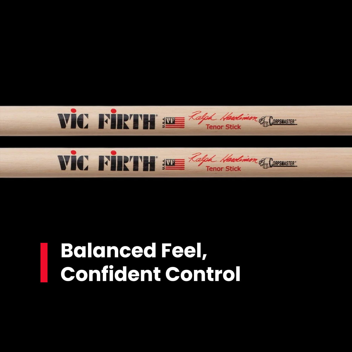 Vic Firth SRHTS Corpsmaster Multi-Tenor Ralph Hardimon Drumsticks