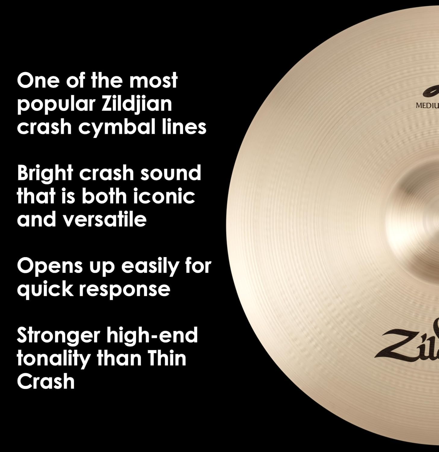 Zildjian A0231 17" A Medium Thin Crash Cymbal