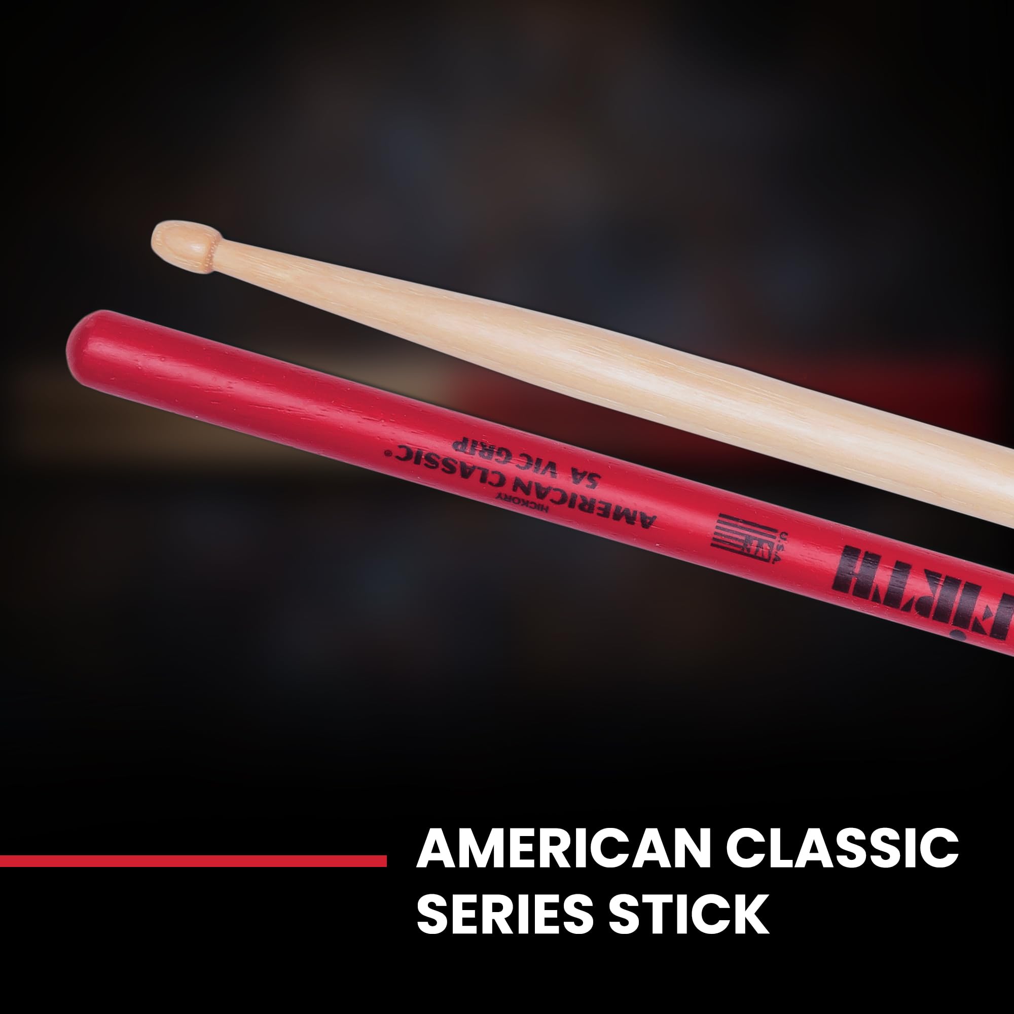 Vic Firth American Classic 5A Vic Grip Red Drumsticks