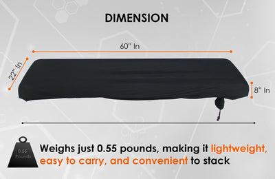 Gearlux Stretchy Keyboard Dust Cover for 88-Key Digital Pianos (60 x 22 x 8 Inches) w/ Keyboard Stand