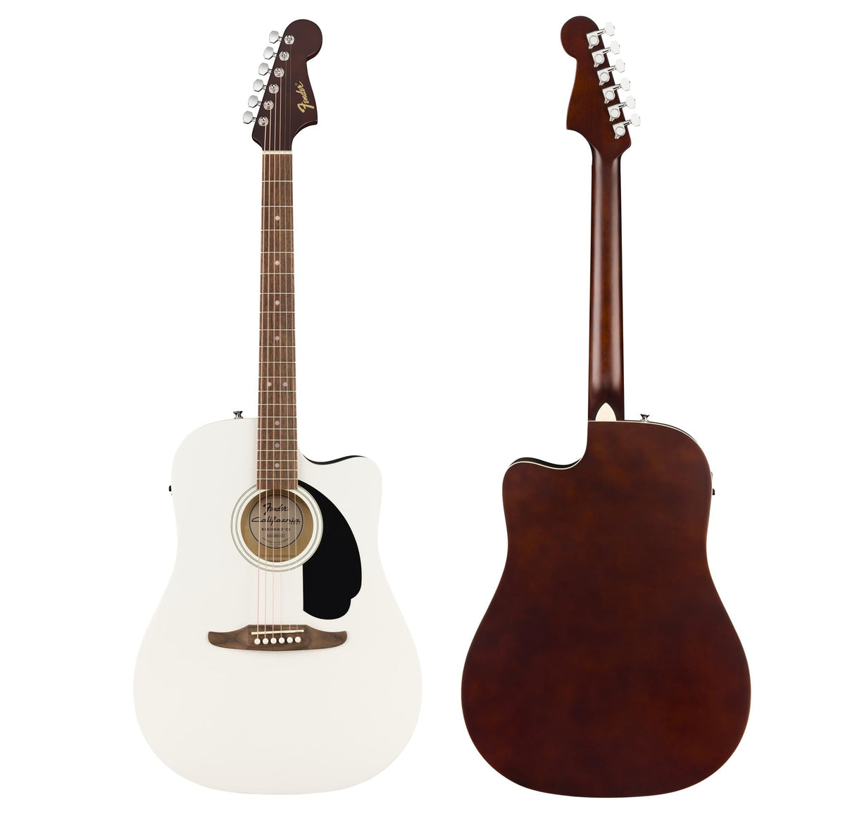 Fender California Redondo CE Dreadnought Acoustic-Electric Guitar - White w/ Gig Bag
