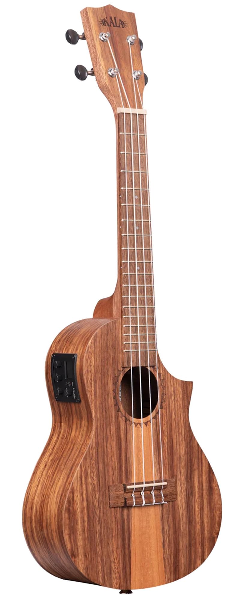 Kala KA-TK-C-CE Teak Tri-Top Concert Acoustic-Electric Ukulele w/ Case