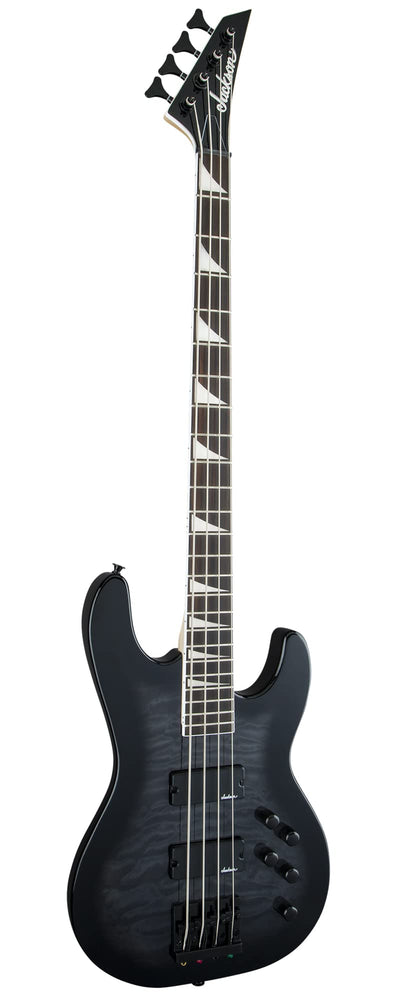 Jackson JS Series Concert Bass JS3Q Bass Guitar - Transparent Black Burst w/ Instrument Cable