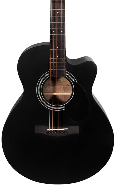 Jasmine S34C NEX Orchestra-Style Cutaway Acoustic Guitar - Black w/ Hard Case
