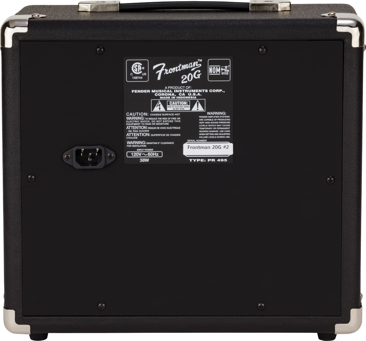 Fender Frontman 20G Guitar Combo Amplifier - Black