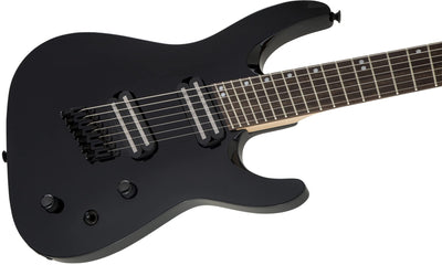 Jackson X Series Dinky Arch Top DKAF7 MS Electric Guitar - Gloss Black w/ Instrument Cable