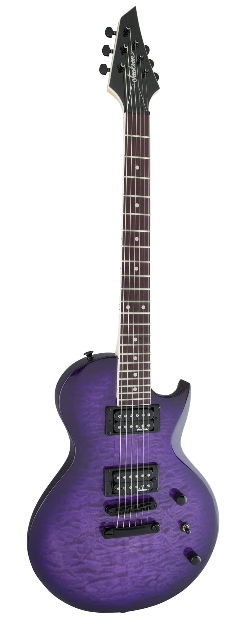 Jackson JS Series Monarkh SC JS22Q Electric Guitar - Transparent Purple Burst w/ Instrument Cable