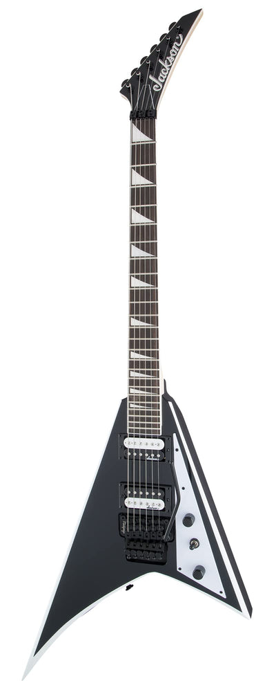 Jackson JS Series JS32 Rhoads Electric Guitar - Black with White Bevels w/ Instrument Cable