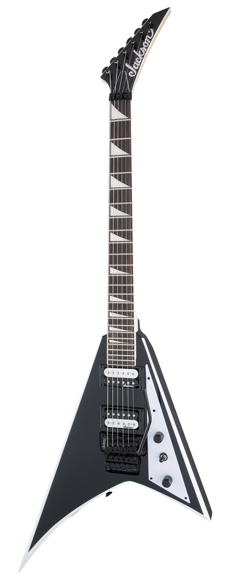Jackson JS Series JS32 Rhoads Electric Guitar - Black with White Bevels w/ Instrument Cable