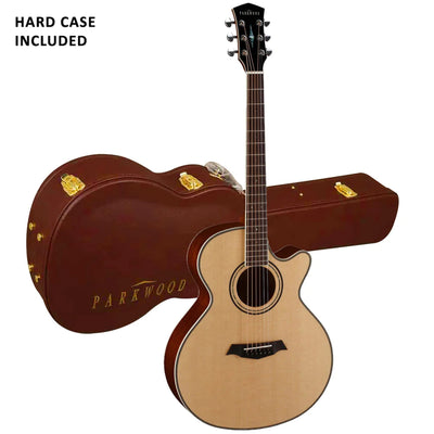 Parkwood P670 Grand Concert Cutaway Semi Acoustic Guitar - Natural
