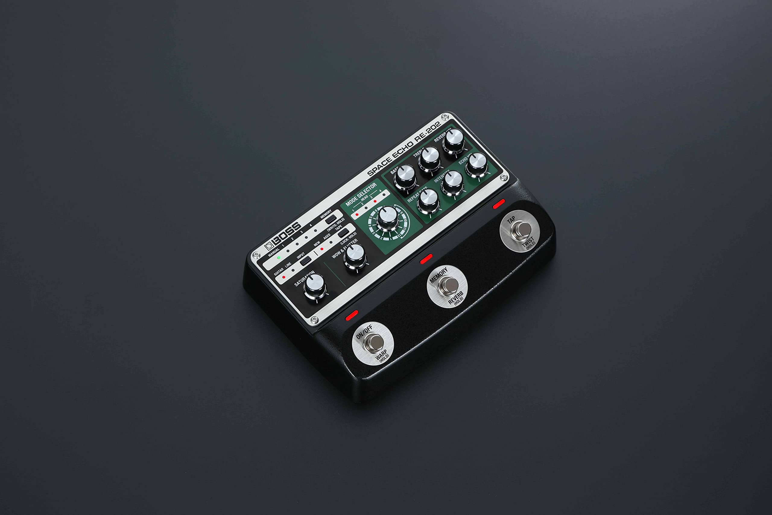 Boss RE-202 Space Echo Delay and Reverb Effects w/ Instrument Cables
