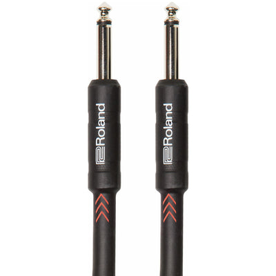 Roland 15-Foot Instrument Cable, Straight-Straight, Black Series - 1 Pack w/ Picks