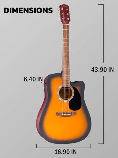 Fender FA Series Dreadnought Acoustic-Electric Guitar - 2-Color Sunburst w/ Gig Bag