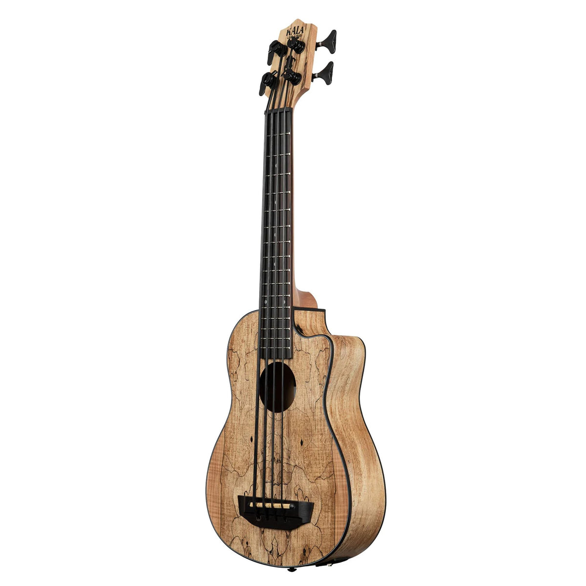 Kala UBASS-SP-MAPL-FS Spalted Maple Fretted Acoustic-Electric U-Bass