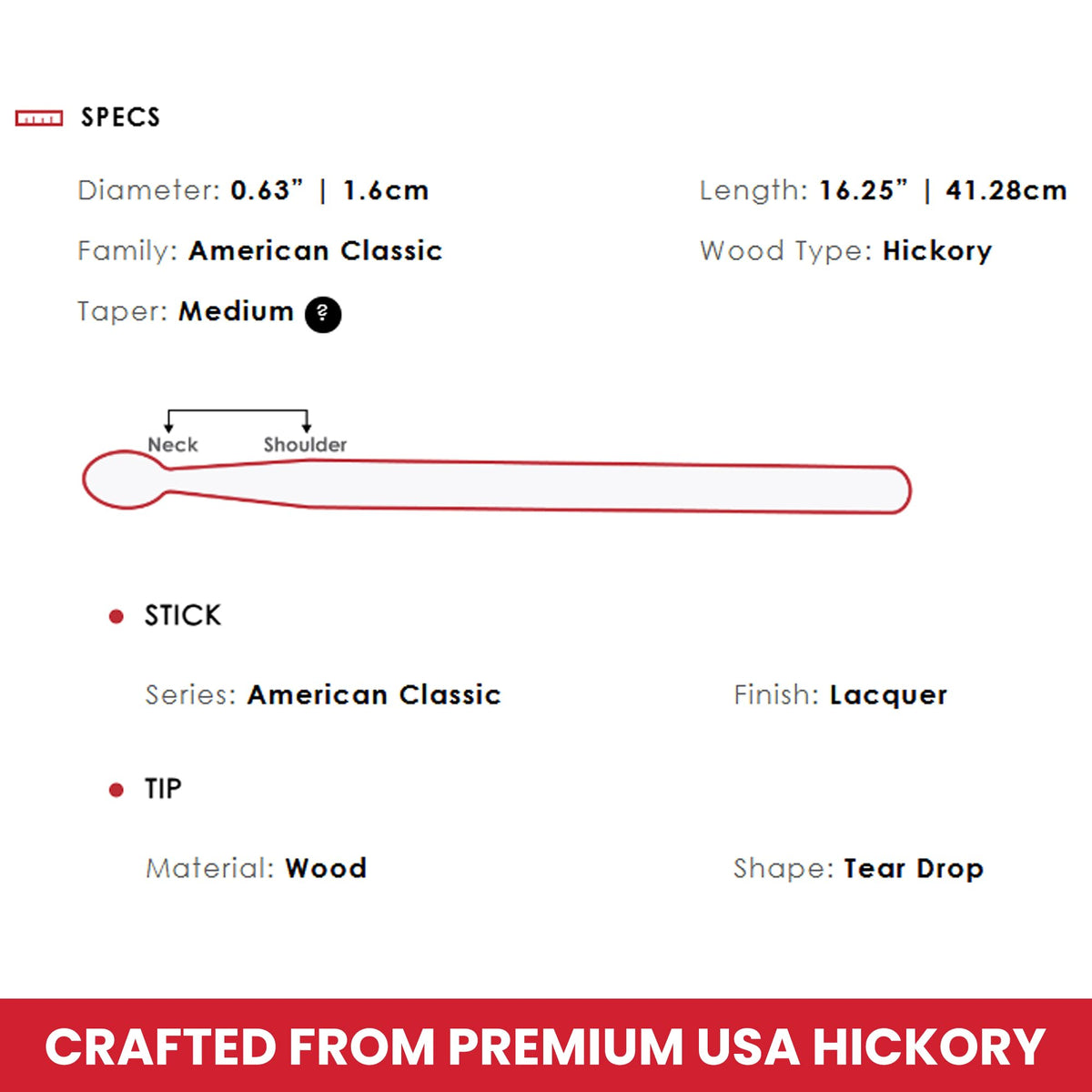 Vic Firth American Classic 2B Drumsticks - 12 Pack w/ Stick Bag