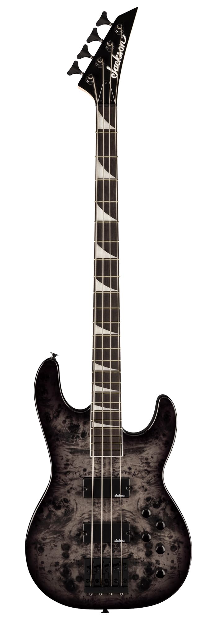 Jackson JS Series Concert Bass CB JS3P Bass Guitar - Transparent Black w/ Instrument Cable