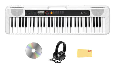 Casio CT-S200 Casiotone 61-Key Keyboard - White w/ Headphones