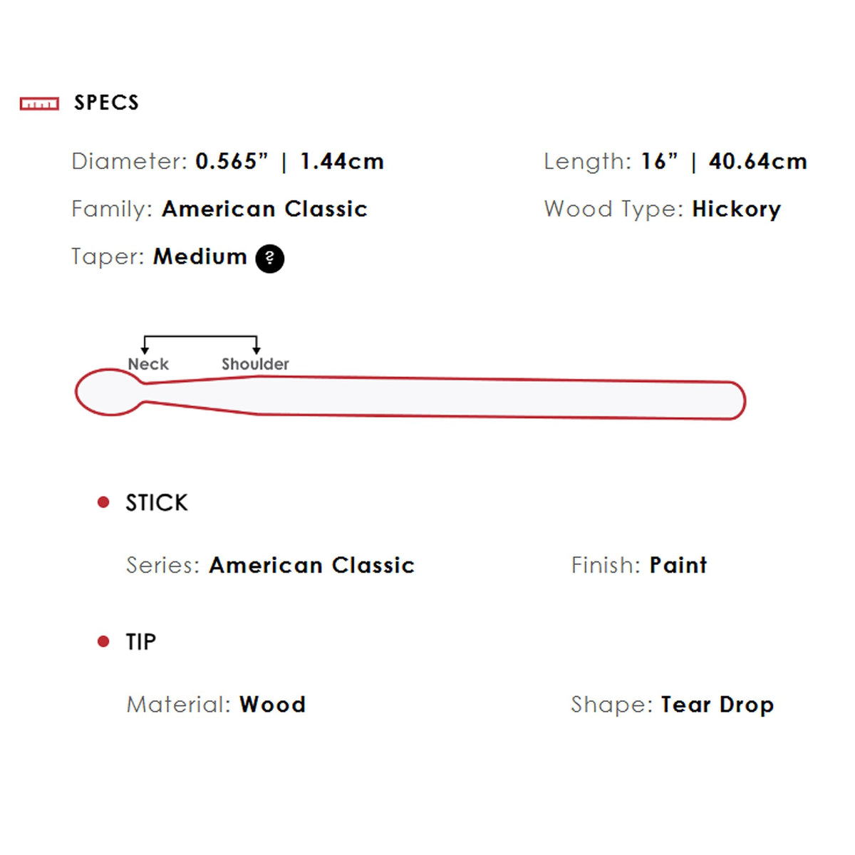 Vic Firth American Classic 5A Vic Grip Red Drumsticks - 6 Pack