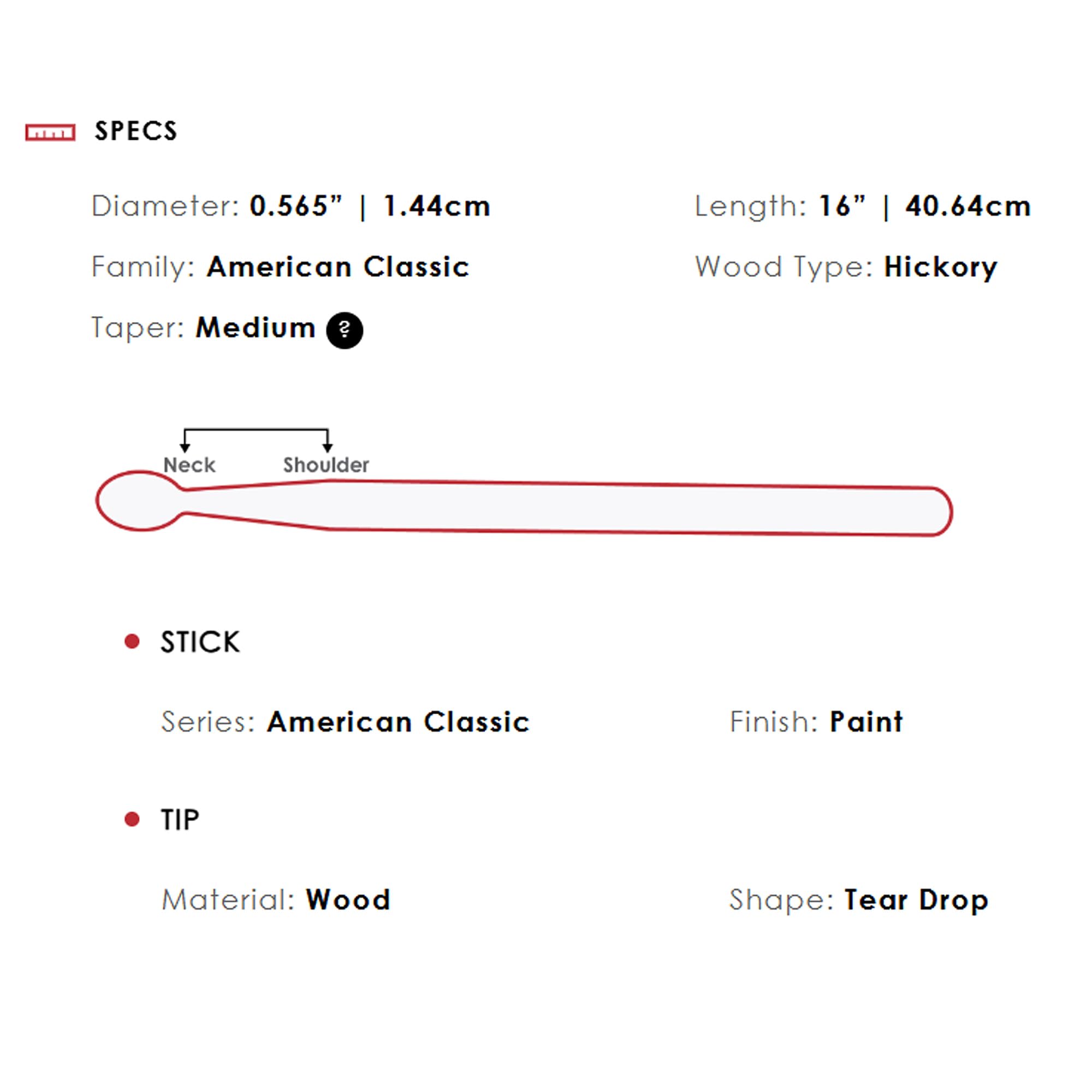 Vic Firth American Classic 5A Vic Grip Red Drumsticks - 3 Pack