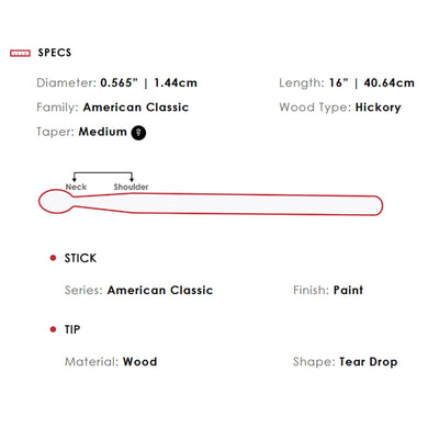 Vic Firth American Classic 5A Vic Grip Red Drumsticks - 3 Pack