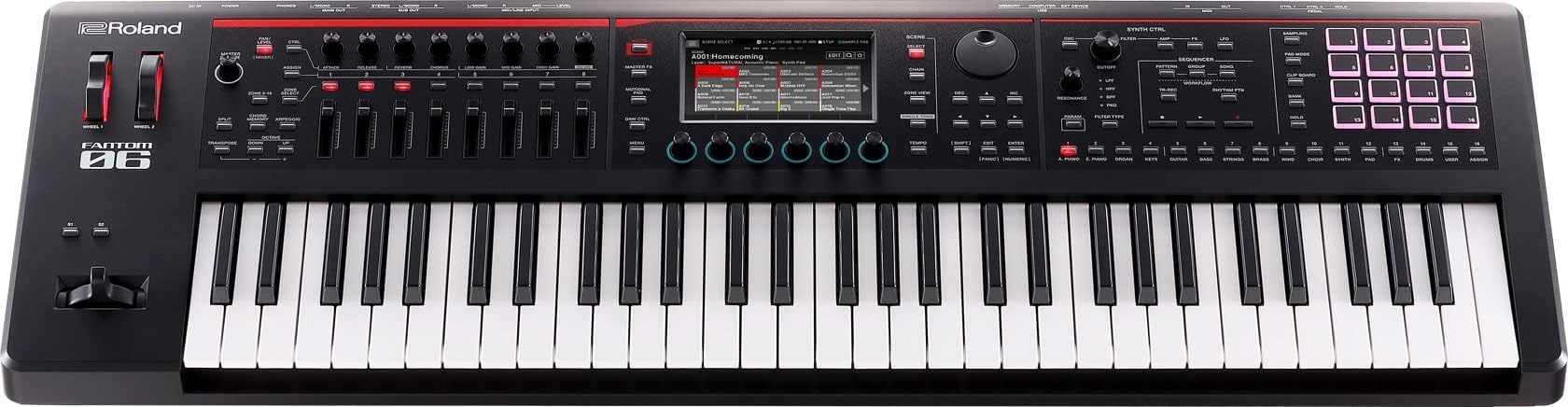 Roland Fantom-06 Synthesizer Keyboard w/ Sustain Pedal