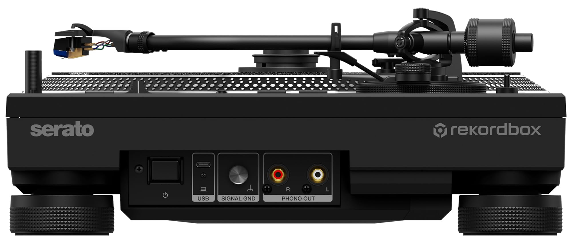 Pioneer DJ PLX-CRSS12 Professional Direct Drive Turntable with DVS Control - Black w/ Headphones
