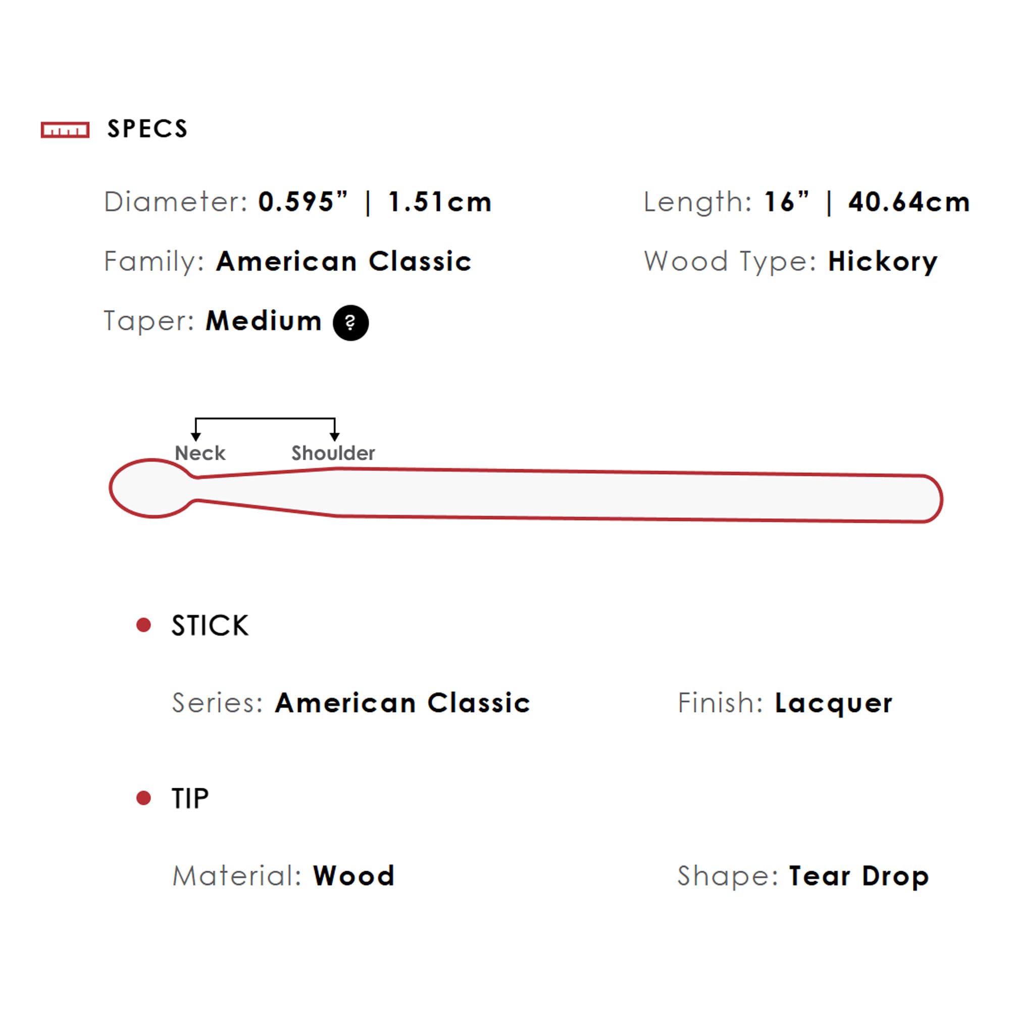 Vic Firth American Classic 5B Drumsticks - 4 Pack