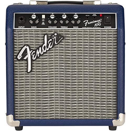 Fender Frontman 10G Guitar Combo Amplifier - Midnight Blue w/ Instrument Cable