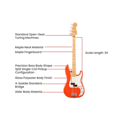 Fender Player II Precision Bass - Rallye Orange
