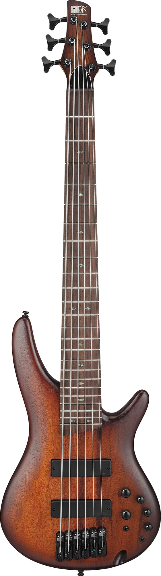 Ibanez SR506A SR Standard 6-String Bass Guitar - Mahogany Brown Burst w/ Gig Bag