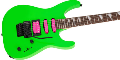Jackson X Series Dinky DK3XR HSS Electric Guitar - Neon Green w/ Instrument Cable