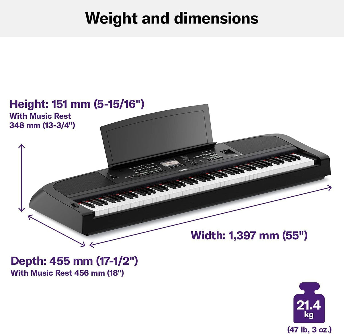 Yamaha DGX-670 88-Key Digital Piano - Black