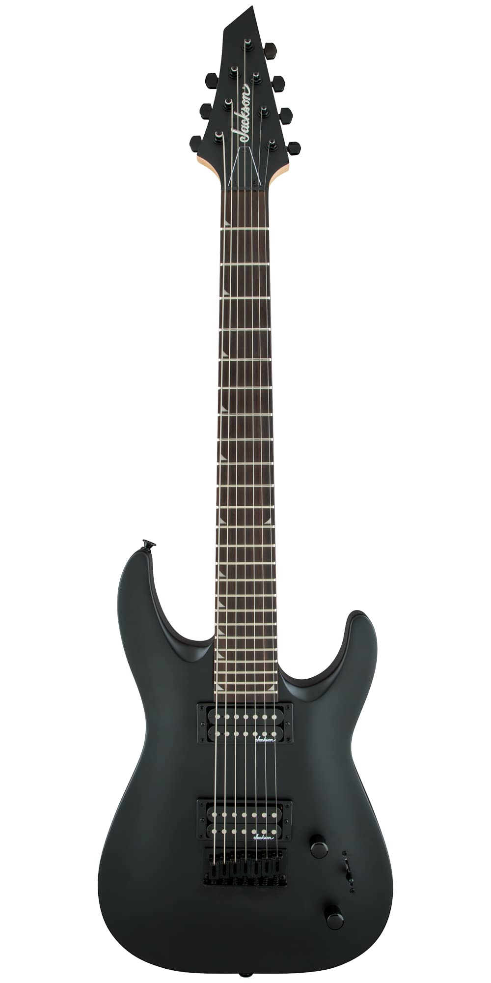 Jackson JS Series Dinky Arch Top JS22-7 DKA HT Electric Guitar - Satin Black w/ Instrument Cable