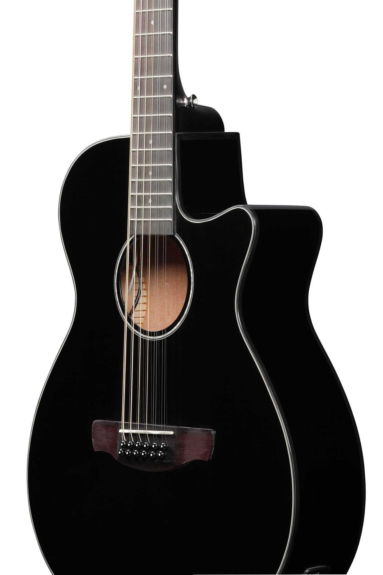 Ibanez AEG5012 AEG 12-String Acoustic-Electric Guitar - Black w/ Case