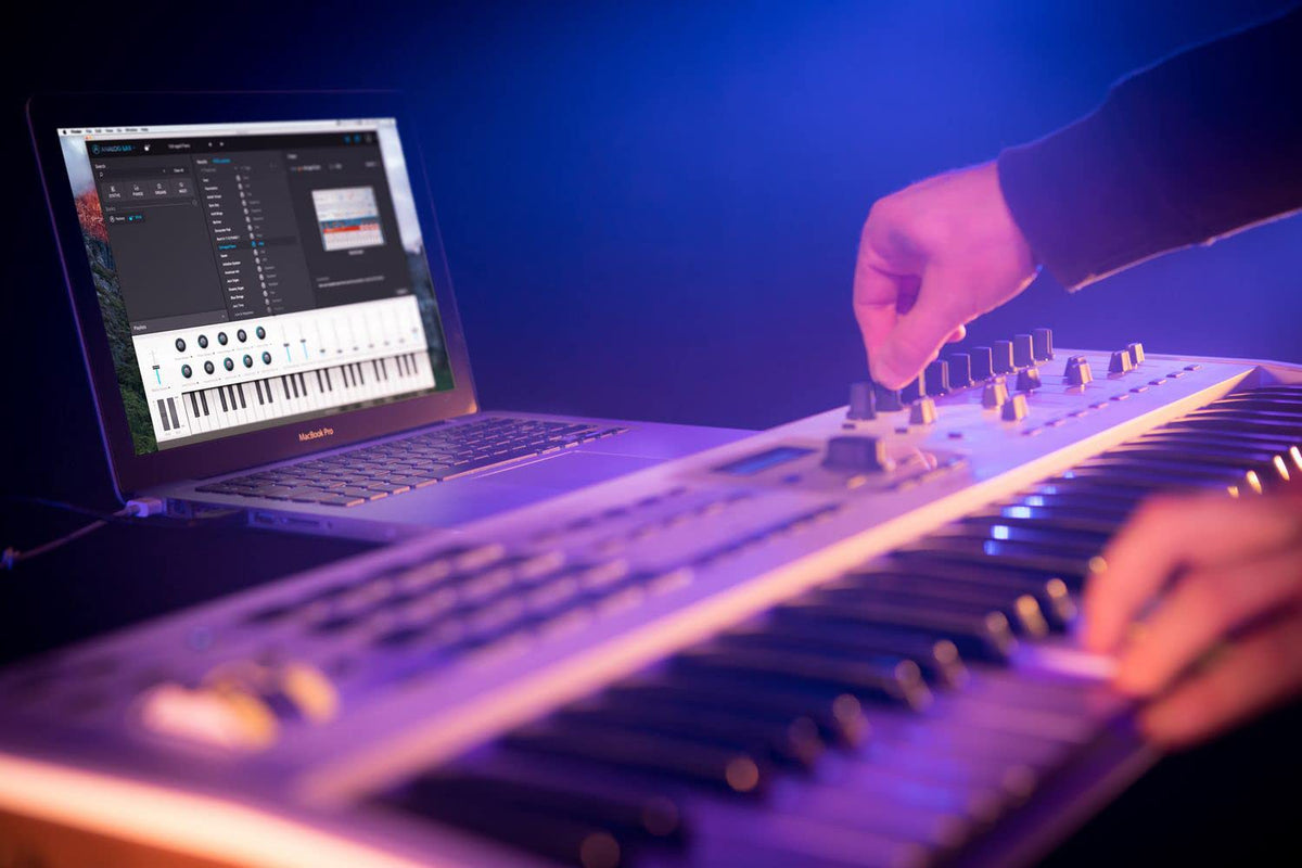Arturia KeyLab 49 MkII Keyboard Controller - White w/ Headphones