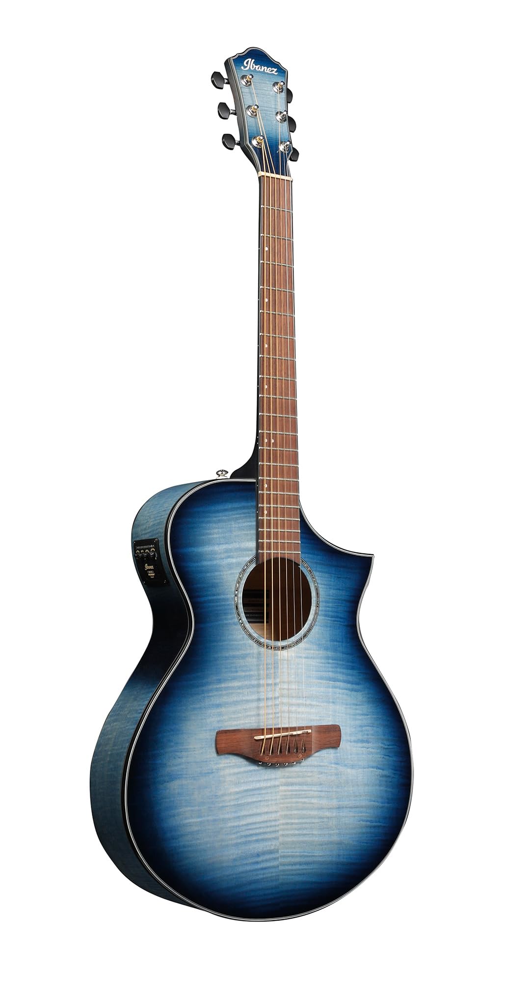 Ibanez AEWC400 Acoustic-Electric Guitar - Indigo Blue Burst High Gloss w/ Case