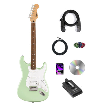 Fender Squier Sonic Stratocaster HSS - Surf Green w/ Mustang Micro
