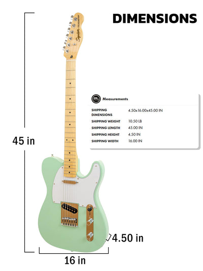 Fender Squier Affinity Telecaster - Surf Green w/ Frontman 10G Amplifier