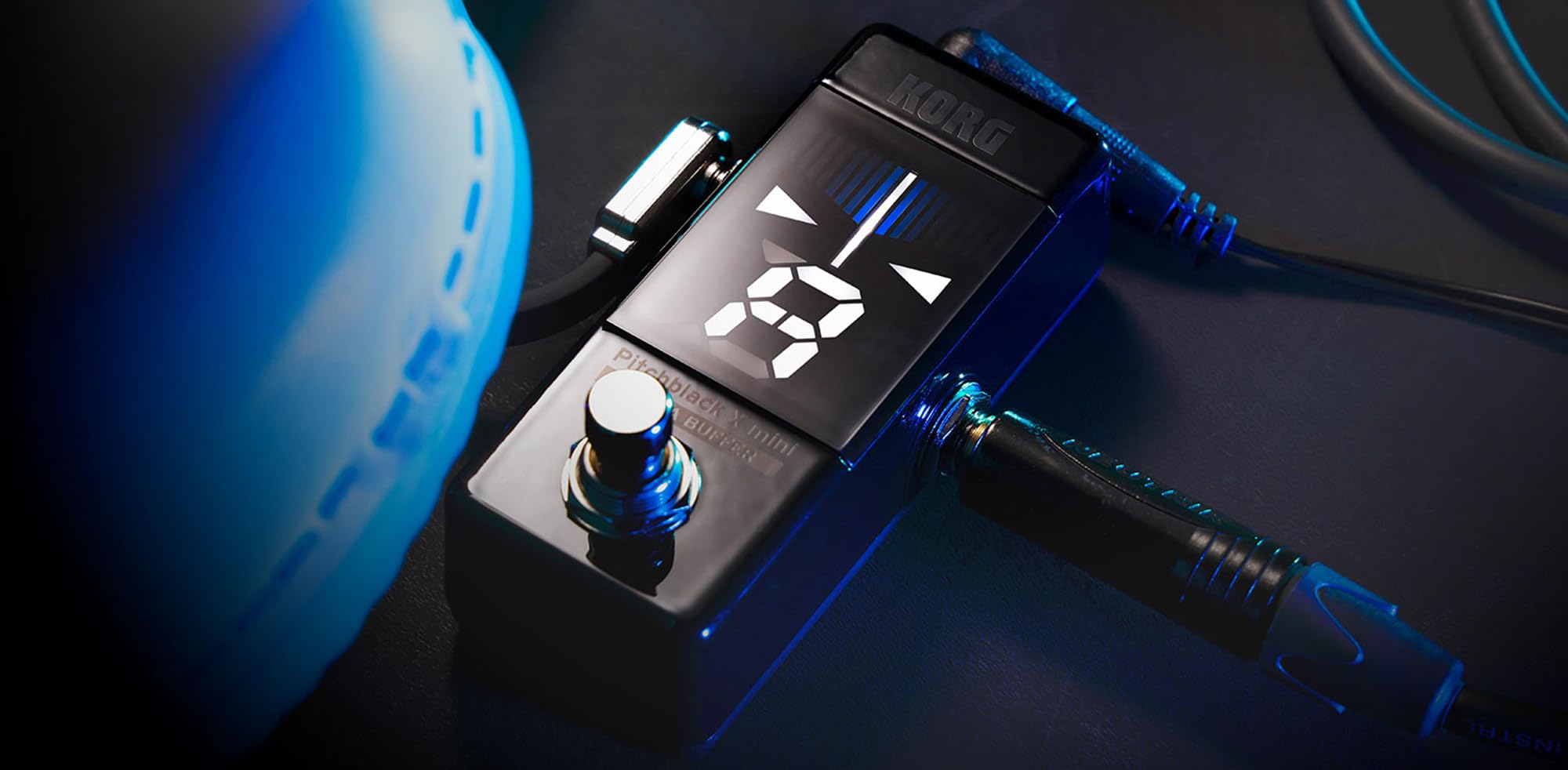 Korg Pitchblack X Mini Chromatic Pedal Tuner w/ Instrument Cable