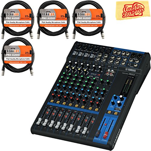 Yamaha MG12 Mixer w/ XLR Cables