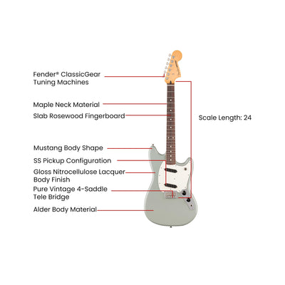 Fender Player II Mustang - Cactus Gray